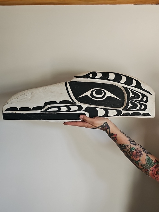 Cecil Dawson Other - White Raven First Nations Carving